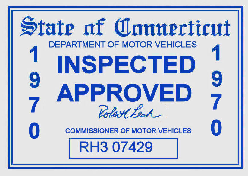 (image for) 1970 Connecticut Inspection sticker